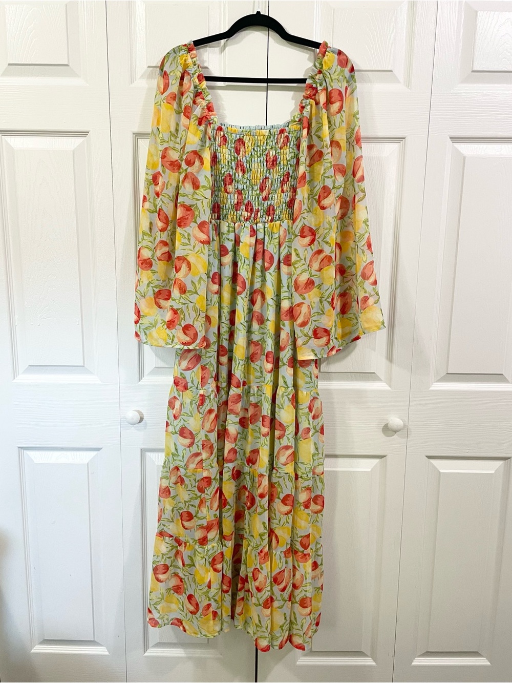 ELOQUII Bell Sleeve Smocked Bust Maxi Dress NWT Size 18/20